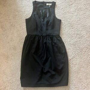 Trina Turk Embellished Neckline Black Classic Cocktail Dress Size 6‎